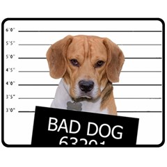 Bad Dog Fleece Blanket (medium)  by Valentinaart