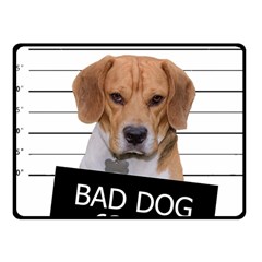 Bad Dog Fleece Blanket (small) by Valentinaart