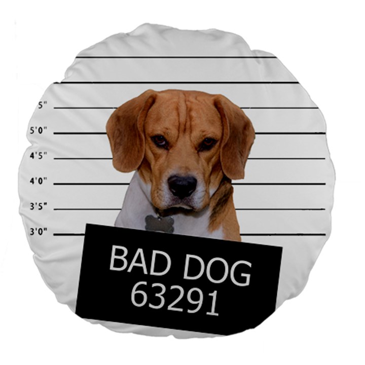 Bad dog Large 18  Premium Flano Round Cushions