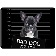 Bad dog Fleece Blanket (Large) 