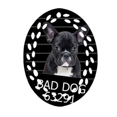 Bad dog Oval Filigree Ornament (Two Sides)