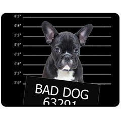 Bad dog Double Sided Fleece Blanket (Medium) 