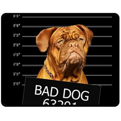 Bad Dog Fleece Blanket (medium)  by Valentinaart