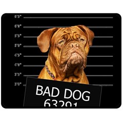 Bad Dog Double Sided Fleece Blanket (medium)  by Valentinaart