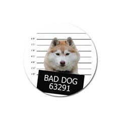 Bad Dog Magnet 3  (round) by Valentinaart