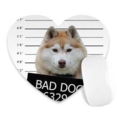 Bad Dog Heart Mousepads by Valentinaart