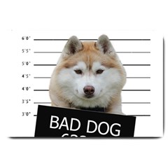 Bad Dog Large Doormat  by Valentinaart