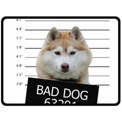 Bad Dog Fleece Blanket (large)  by Valentinaart