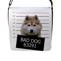 Bad Dog Flap Messenger Bag (l)  by Valentinaart