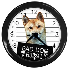 Bad Dog Wall Clocks (black) by Valentinaart