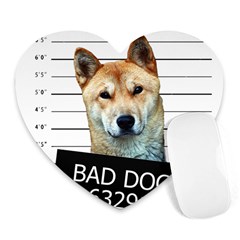 Bad Dog Heart Mousepads by Valentinaart