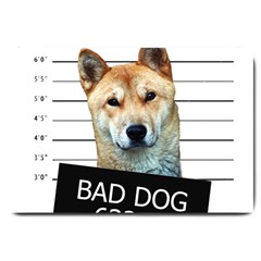 Bad Dog Large Doormat  by Valentinaart