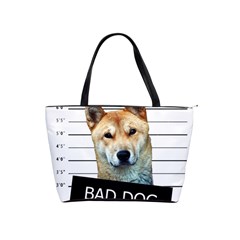 Bad Dog Shoulder Handbags by Valentinaart