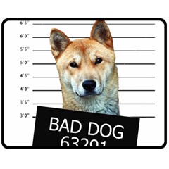 Bad Dog Double Sided Fleece Blanket (medium)  by Valentinaart