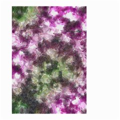 Purple Green Paint Texture          Small Garden Flag by LalyLauraFLM