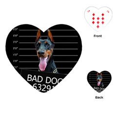 Bad Dog Playing Cards (heart)  by Valentinaart