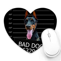 Bad Dog Heart Mousepads by Valentinaart