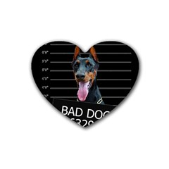 Bad Dog Heart Coaster (4 Pack)  by Valentinaart