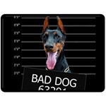 Bad dog Fleece Blanket (Large)  80 x60  Blanket Front