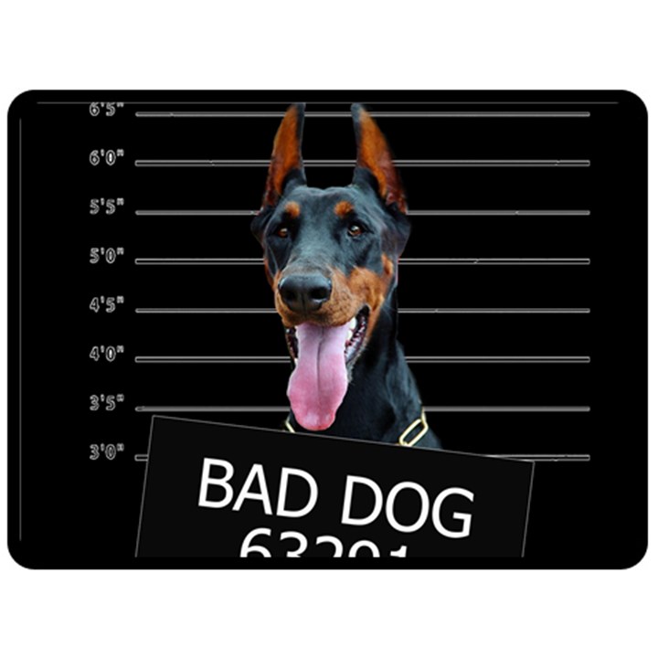 Bad dog Fleece Blanket (Large) 