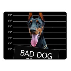 Bad Dog Fleece Blanket (small) by Valentinaart