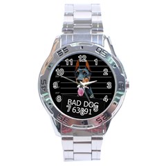 Bad Dog Stainless Steel Analogue Watch by Valentinaart