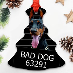 Bad Dog Christmas Tree Ornament (two Sides) by Valentinaart