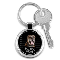 Bad Dog Key Chains (round)  by Valentinaart