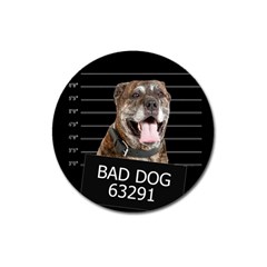 Bad Dog Magnet 3  (round) by Valentinaart