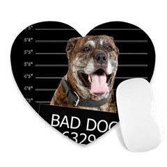 Bad Dog Heart Mousepads by Valentinaart