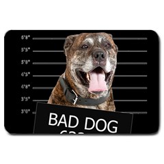 Bad Dog Large Doormat  by Valentinaart