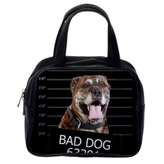 Bad Dog Classic Handbags (one Side) by Valentinaart