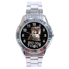 Bad Dog Stainless Steel Analogue Watch by Valentinaart