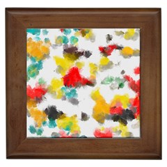 Colorful Paint Stokes           Framed Tile by LalyLauraFLM