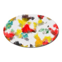 Colorful Paint Stokes           Magnet (oval) by LalyLauraFLM