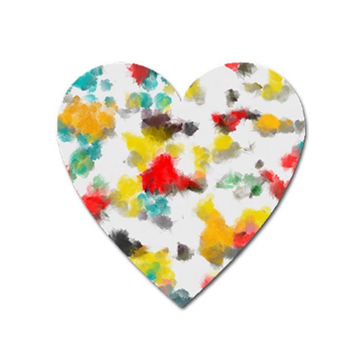 Colorful paint stokes           Magnet (Heart)