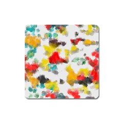 Colorful Paint Stokes           Magnet (square) by LalyLauraFLM