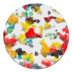 Colorful Paint Stokes           Magnet 5  (round) by LalyLauraFLM