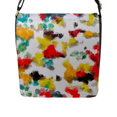 Colorful Paint Stokes           Flap Closure Messenger Bag (l) by LalyLauraFLM