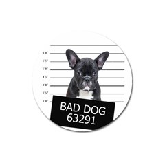 Bad Dog Magnet 3  (round) by Valentinaart