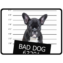 Bad Dog Fleece Blanket (large)  by Valentinaart