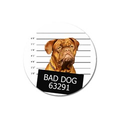 Bad Dog Magnet 3  (round) by Valentinaart