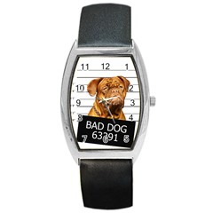 Bad Dog Barrel Style Metal Watch by Valentinaart