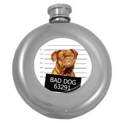 Bad Dog Round Hip Flask (5 Oz) by Valentinaart