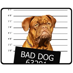 Bad Dog Fleece Blanket (medium)  by Valentinaart