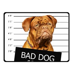 Bad Dog Fleece Blanket (small) by Valentinaart