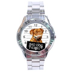 Bad Dog Stainless Steel Analogue Watch by Valentinaart