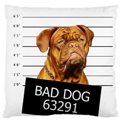 Bad Dog Large Cushion Case (two Sides) by Valentinaart