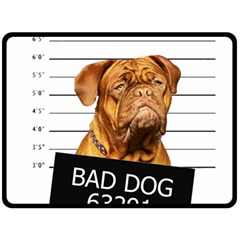 Bad Dog Double Sided Fleece Blanket (large)  by Valentinaart