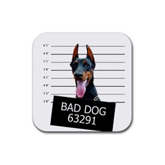 Bad dog Rubber Coaster (Square) 